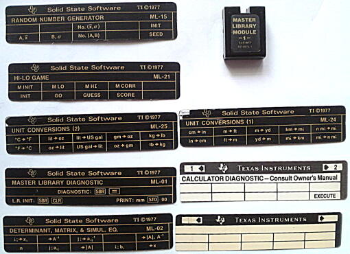 TI-59 磁気カードとライブラリーモジュール